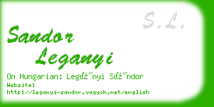 sandor leganyi business card